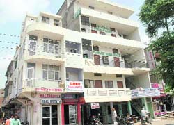 Buildings have been constructed in a haphazard manner at Burail village in Southern Chandigarh. 