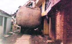 Such scenes of overloaded vehicles passing through the narrow lanes in various areas of Solan district are a common sight. In the absence of any check by the authorities concerned, there is always a chance of mishaps causing loss of live and property.