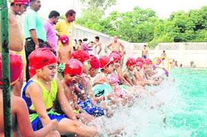 Learners at the summer camp in Ludhiana on Tuesday. 