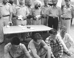 The four accused at Rajpura city police station on Wednesday.