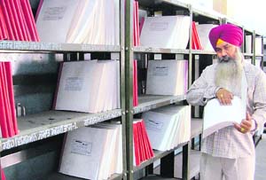 Braille literature gathers dust at Braille Library in Jamalpur on Wednesday.