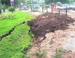 Road near Yadwindra Public School, Phase 8, Mohali, caved in.