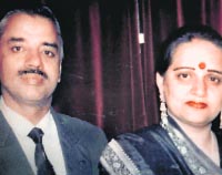 A file photo of K C Dhingra and his wife Sangeeta