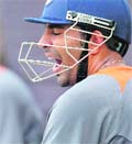 ARE YOU LISTENING TO SKIPPER? Robin Uthappa yawns during a net practice in Dhaka on Friday. Pakistans cricket chief accused the national team of lacking commitment after they suffered their biggest-ever defeat against India as the team prepare to face India in tri-series final on Saturday. 