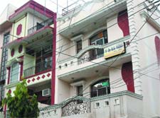 The residence of Dr Brijesh Yadav in the Vivek Vihar area of East Delhi.