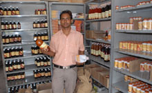 An Alovera juice vend in Bathinda.