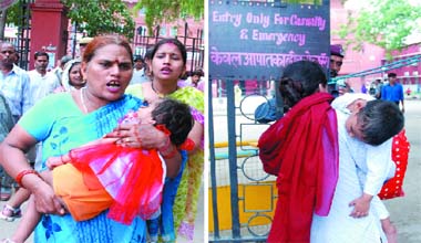 Desperate patients plead for treatment as doctors go on strike at the LNJP Hospital in New Delhi