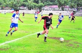 GET SET GO: The match held between Ludhiana Sporting Club and Naga Regiment was filled with exciting moments