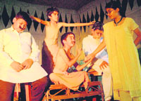 Children perform at the concluding function of the annual summer workshop at Chandigarh Press Club on Wednesday.
