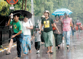 OUT IN THE RAIN