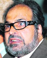 Jammu and Kashmir deputy chief minister Muzaffar Hussain Beig addressing a press conference in Srinagar