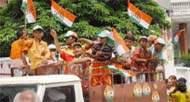 Leaders in makinG: Kids seemingly take up canvassing for the Congress as its leaders preferred to stay away from campaigning for the BMC polls in Bathinda