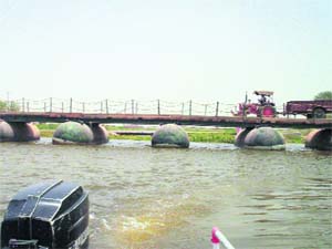 The pontoon bridge over the Sutlej is a bone of contention between the villagers and the BSF