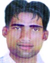 A sketch of one of the four robbers who looted Rs 27,594 from a petrol station near Ladwa on Friday.