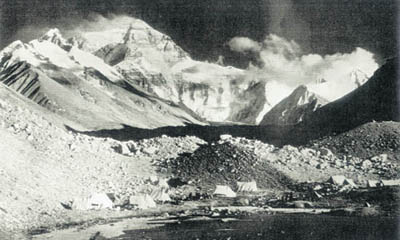 This photograph of Mount Everest was taken by Capt E.F. Norton on May 1, 1922