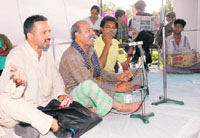 A nukkad natak being staged at the Chandigarh railway station on Sunday.