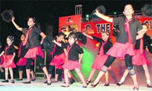 Children and youngsters perform on stage during a summer camp organised by Satluj Club in Ludhiana on Monday. 