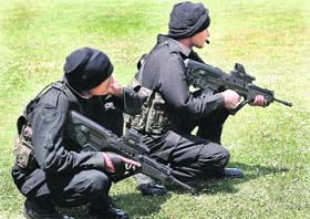 Indian Special Forces troops with the new Israeli TAR-21 rifle during a training exercise in Himachal Pradesh last month