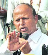 Former state cabinet minister and TDP leader T Devendar Gaud speaks to the media after resigning from his party and MLA seat in Hyderabad