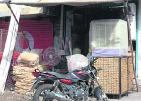 Unsold coolers at a shop in Patiala
