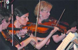 Orchestra Di Padova'  an Italian troupe performs at a western classical music concert at the India Habitat Centre in New Delhi on Thursday.