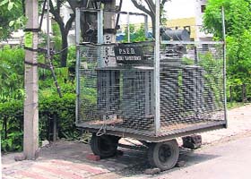 A mobile transformer has temporarily replaced a burnt-down transformer in C Block of Bhai Randhir Singh Nagar locality in Ludhiana
