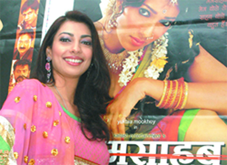Actor Yuktaa Mookhey promotes her forthcoming film Memsahab in New Delhi
