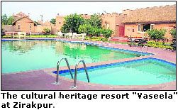 The cultural heritage resort Vaseela at Zirakpur.