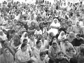 Rally organised by congress as part of the municipal elections at Zirakpur.