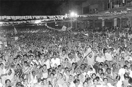 Rally organised by N.K. Sharma group as part of the municipal elections at Zirakpur. 