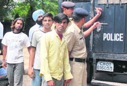 A local court remanded the accused in police custody in Chandigarh on Monday.