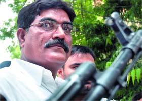 Notorious criminal Virender Kumar Jha in New Delhi
