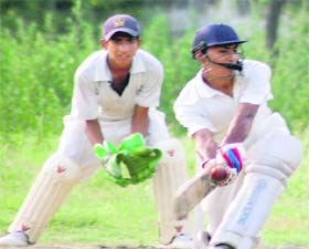 A Twenty20 cricket match in progress at Polytechnic College in Ludhiana