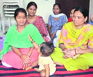 Tribal women from Jharkhand await placement as hands for homes at Nirmala Niketan in Delhi