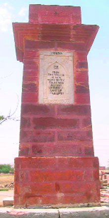 A war memorial in Ludesar village, near Sirsa.