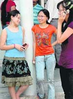 Outstation students at MCM DAV College.