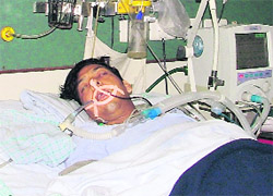 Sonu just a few minutes before his death.