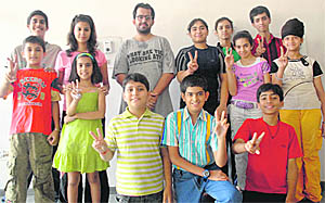 Winners of the Bhawan Vidhyala state ranking tournament at Sector-23, Chandigarh, on Sunday.