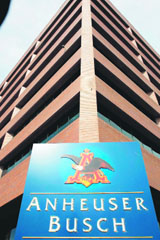 In this file photo, the headquarters of Anheuser-Busch Inc. is seen in St. Louis, Missouri.
