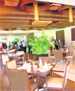 The new-look coffee shop of Hotel Mountview, which was opened in Chandigarh
