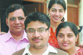 Abhishek Saini has brought laurels to the city by securing 14th rank in AIIMS examination. 