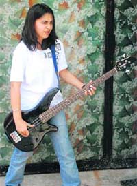 Base guitarist Isha Sharma