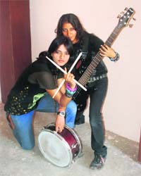 Drummer Neha Behl & base guitarist Namrata Sobti