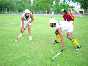 Players hone their skills at the hockey nursery in Jiwan Nagar village near Sirsa