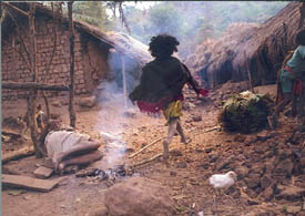 Photographs of indigenous community of Kondh in Orissa. 
