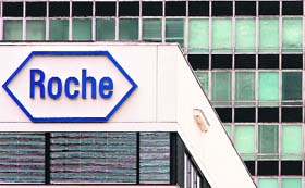 A general view shows the headquarters of Swiss drugmaker Roche in Basel