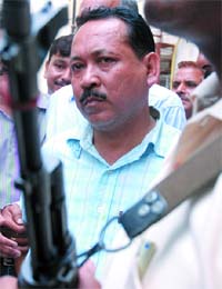 The team of the Special Cell arrests an ULFA militant, Ranjan Bikash Borgohain, in New Delhi