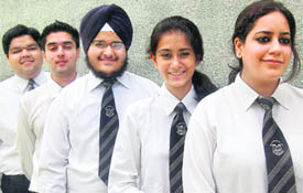Students of the Army Institute of Law, Niharika Puri, Minna Joshi, Ish Puneet Singh, Jagteshwar Sohi and Vaibhav Sharma, who won the 49th Philip C. Jessup International Moot Court Competition 2007-08 in Asia.