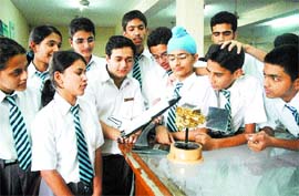 The team members from Apeejay School in an upbeat mood. 