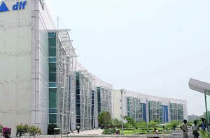 The DLF complex in the IT park where certain non-IT companies have been leased out space. 